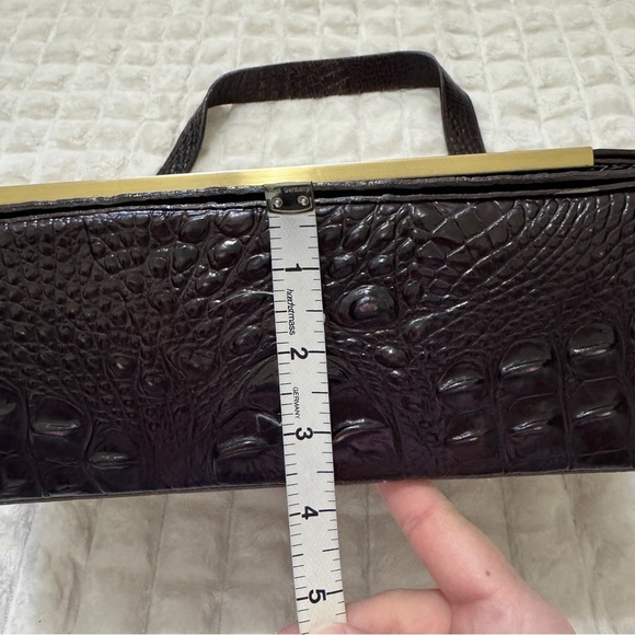 Brahmin Hudson Shoulder Bag Purse Handbag Cross Embossed Leather Flap Designer - Picture 8 of 12